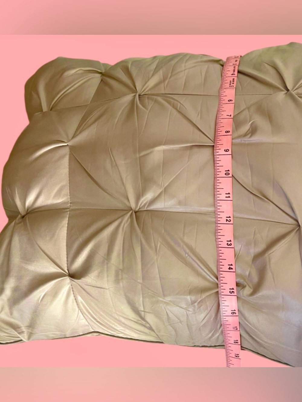 Lush Hotel Pillow Quilted tan Airtight sealed packaging Plush Comfort - Picture 3 of 8